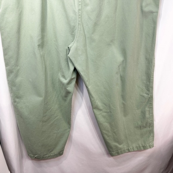 Woman Within Plus‎ Size 36T Cropped Pants Capri Sage Green Cotton Elastic 1577 - Picture 6 of 8